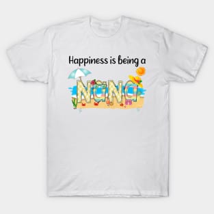 Happiness Is Being A Nana Summer Beach Happy Mother's T-Shirt